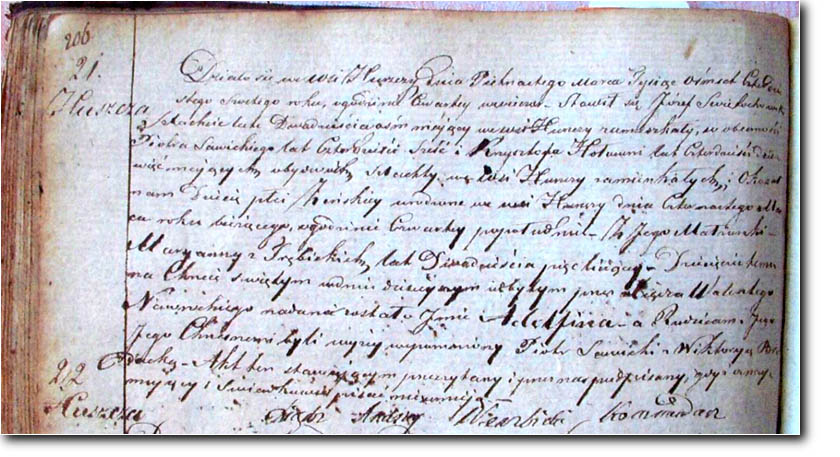 Adolfina Swietochowska: Birth certificate
